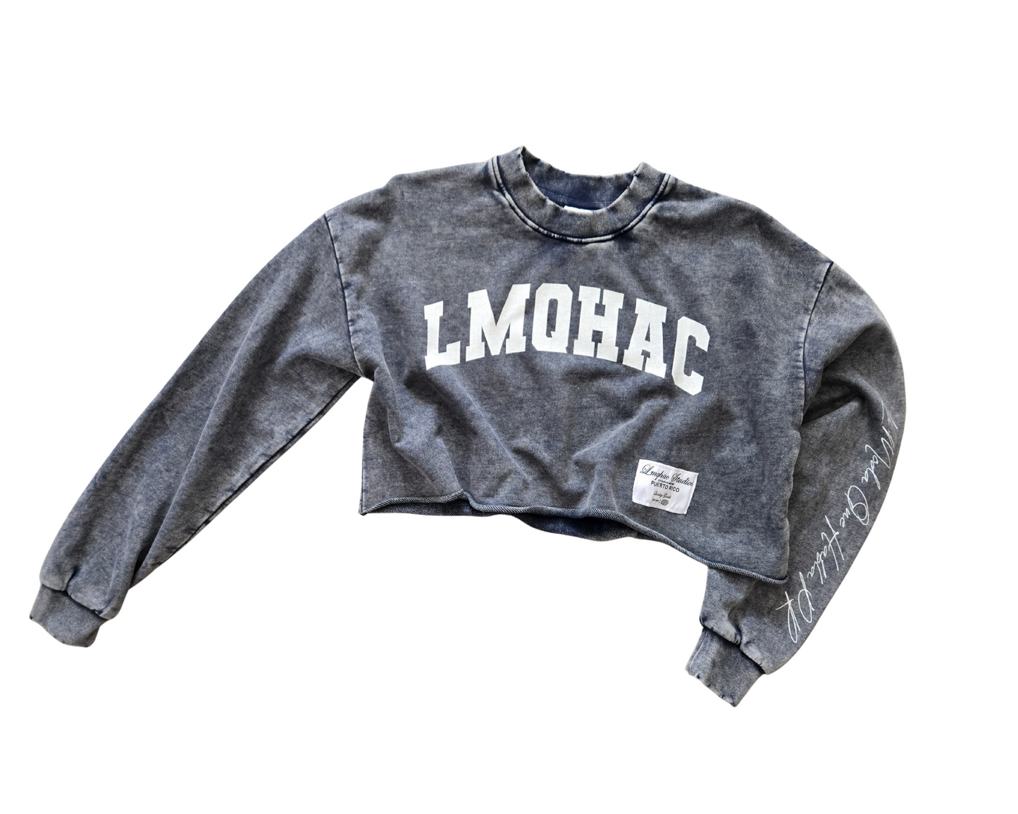 Wash Gray Crop Top LMQHAC